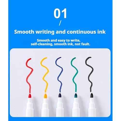 Fine tip Dry Erase Black Markers with Magnetic Cap and Eraser, Perfect for Dry Erase Boards and Whiteboards Pack of 8
