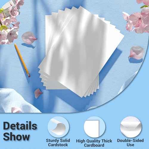 Cardstock Paper, White Cardstock 5x7, 110 Sheets Card Stock, 200GSM Thick Printer Paper 5x7, White Blank Card Stock Paper for Greeting Cards, DIY Cards, Wedding Invitation, Postcards