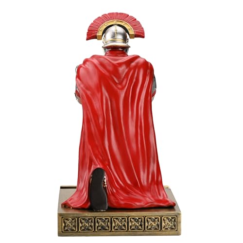 Centurion Cloak Warrior Knight Pen Holder Mobile Phone Stand Desk Organizers and Accessories as Gift for Office and Home (Silver)