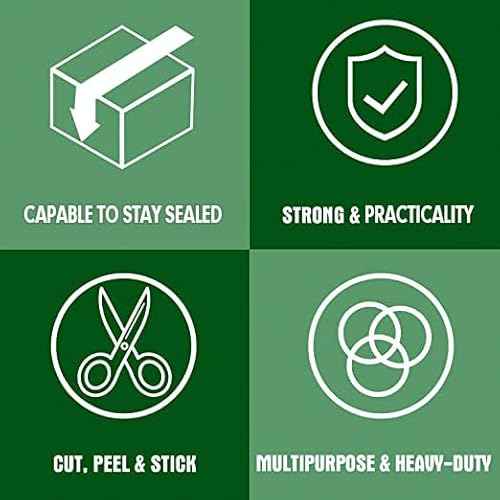 HERKKA Clear Packing Tape, 18 Rolls Heavy Duty Packaging Tape for Shipping Packaging Moving Sealing, Thicker Clear Packing Tape, 1.88 inches Wide, 65 Yards Per Roll, 1170 Total Yards