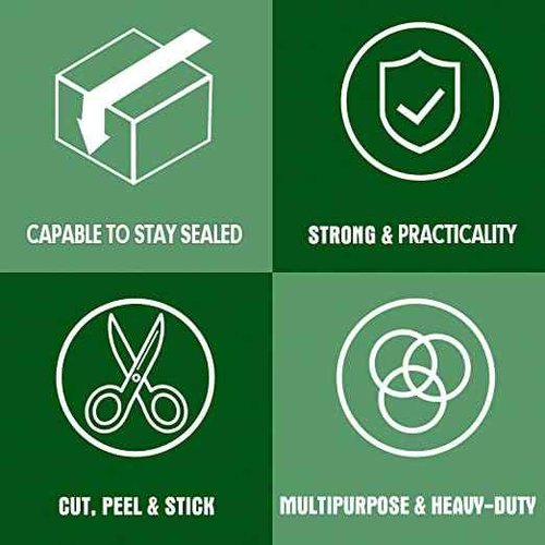 HERKKA Clear Packing Tape, 18 Rolls Heavy Duty Packaging Tape for Shipping Packaging Moving Sealing, Thicker Clear Packing Tape, 1.88 inches Wide, 65 Yards Per Roll, 1170 Total Yards