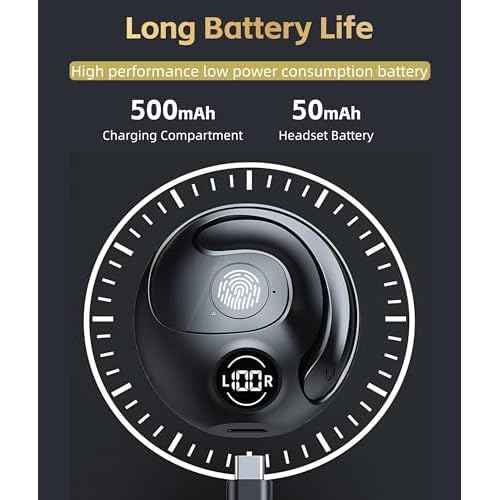 Yoidesu JR07 Language Translator Earbuds, BT 5.3 144 Languages Instant Voice Translator Device, Noise Cancellation Translator Earhooks HiFi Stereo Touch Control Headphones (Black)