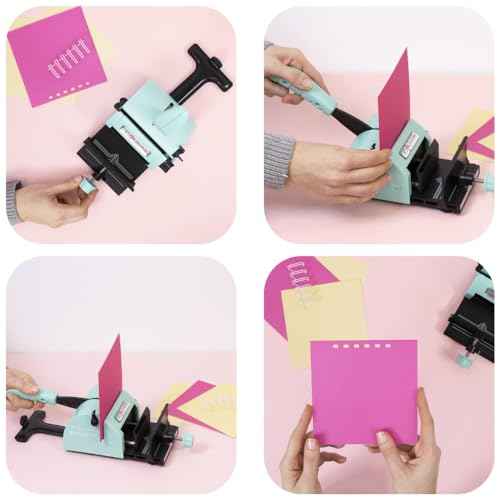 Craftelier - Zutter Bind It All Binding Machine with Extendable Arm | Ideal for Binding with Ring Bindings from 0.3125 cm (5/16") to 3.12 cm (1 1/4") | Turquoise and Black Colour