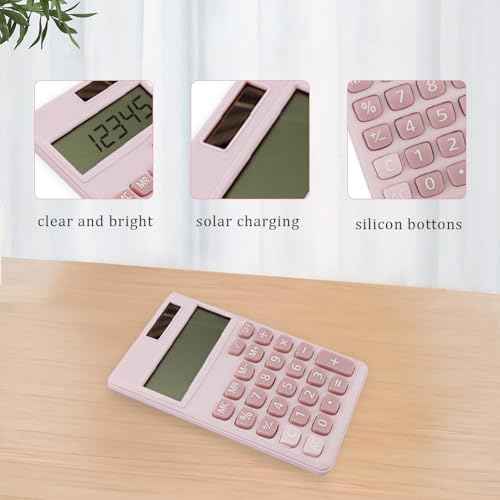 Pink Calculator,Calculator Small,School Supplies Essentials Mini Calculators Cute Solar 4 Function Calculators Basic Calculato for Home Office Supplies,Stocking Stuffers for Teen Girls Boys