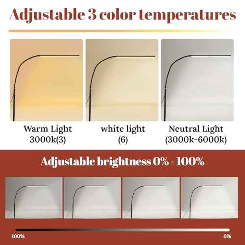 LED Floor Lamp, Bright Adjustable Vertical Floor Lamp, Eye Caring Eyelash Floor lamp for Living Bedroom Black