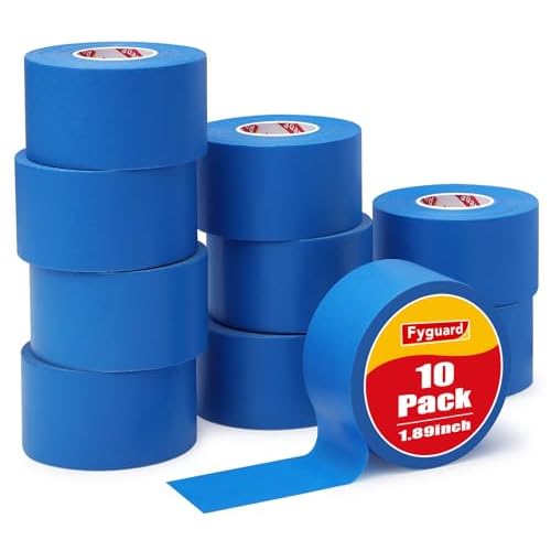 10 Rolls Painters Tape Blue Painters Tape 2 Inch Wide, General Purpose Masking Tape Bulk, 1.89 in x 55 Yd Blue Tape for Wall Painting Home Improvement DIY Crafts, Total 550 Yards