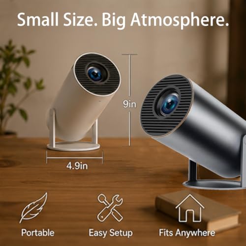 Black Window Projector with WiFi & Bluetooth for Holiday & Home Decor