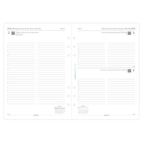 Filofax A5 day per page 5 language appointments 2026 diary 26-68515