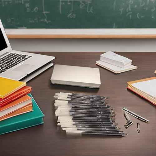 Retractable Ballpoint Pen Refills 30 Pieces 1mm, Medium Point 4.2 Inch Black Ink Refills Smooth Writing for Click Pens