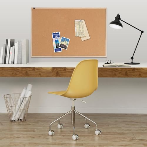 Quartet Oak Frame Cork Bulletin Board 23x35 Inch Framed Message Board