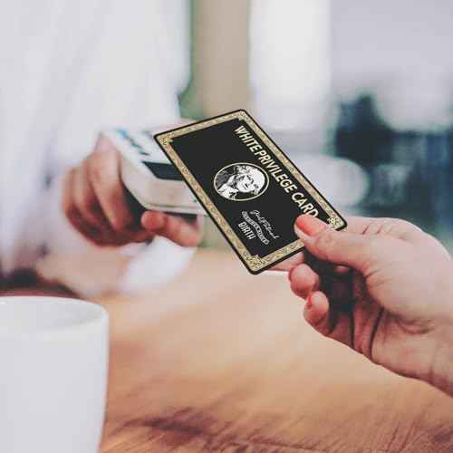 4 Pcs White-Privilege_Card Skin | Debit Card Stickers, Credit Card Skins, Bank Card Protectors | Anti-Bubble, Anti-Wrinkle, Slim Fit Cover for Credit, Debit, and Transportation Cards