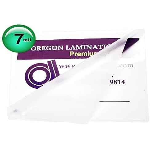 Oregon Lamination Heat Activated Laminating Pouches IBM Data Card, 7 Mil 2 Sides, 2-5/16¡± x 3-1/4¡± (59mm X 83mm x 175um Thick x 2 Sides) [pk of 500] for up Thru 2-1/16¡± x 3¡± Sheets, Clear Gloss