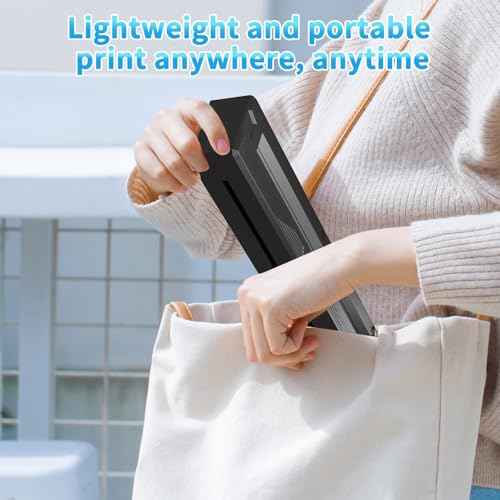Portable Printers Wireless for Travel,300 DPI Thermal Bluetooth Inkless Mini Printer Compatible with Android,iOS&Laptop,Support 8.5" X 11" US Letter