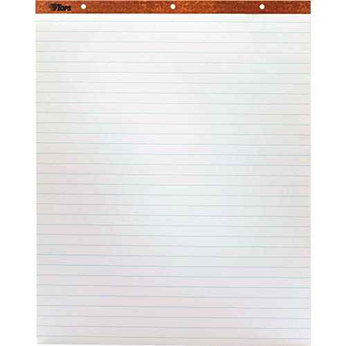 TOPS Standard Easel Pads, 27 x 34 Inches, 1-Inch Horizontal Rule, White, 50 Sheets Per Pad, Carton of 2 Pads (79041)
