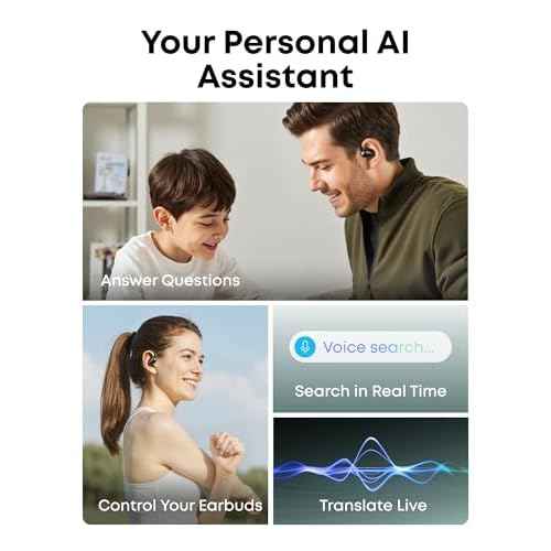 Soundcore AeroFit 2 AI Assistant Open-Ear Headphones by Anker, Pressure-Free Fit, 2X Richer Bass, Real-Time Translation Earbuds, Hi-Res, 35H Playtime, IP55