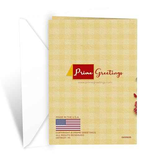 Prime Greetings Wife Anniversary Card, Made in America, Thick Card Stock with Premium Envelope Packaged in a Reusable Presentation Mailer, Eco-Friendly, 5in x 7.75in