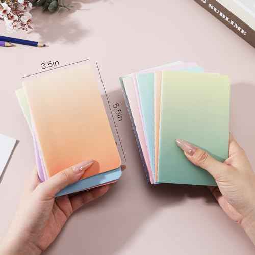 Ddaowanx Small Lined Notepads, Bulk Cute Mini Journals,3.5 x 5.5 Inches,72 Pages, Pocket Notebooks Set Colorful Cover Notebooks for Kids, Party Favors (30)