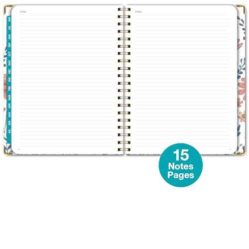 HARDCOVER Academic Year 2025-2026 Planner: (June 2025 Through July 2026) 8.5"x11" Daily Weekly Monthly Planner Yearly Agenda. Bookmark, Pocket Folder and Sticky Note Set (Colorful Botanicals)