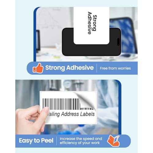 LW White Labels 30256 (2-5/16" x 4") Compatible with DYMO LW Mailing Barcodes Address Postage Labels, Compatible with DYMO Label Printers Labelwriter 450, 4XL& Zebra Desktop Printers,12 Rolls