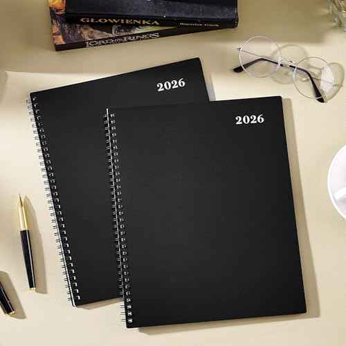 2026 Monthly Planner - JAN 2026 - DEC 2026 Planner/Calendar,12 Monthly Planner with Contacts & Passwords, 8.5" x 11" Planners 2026, Colorful Tabs, Thick Paper, Black
