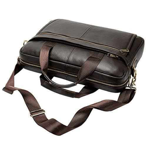 Hebetag Small Leather Shoulder Bag Crossbody Pack for Men Outdoor Travel Business