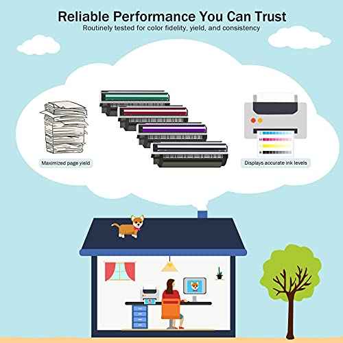Cartlee Compatible Toner Cartridges Replacement for Xerox Phaser 6510 6510/dni 6510/dn 6510/n Workcentre 6515 6515/dni 6515/dn 6515/n High Yield Laser Printer Ink 2 Black, 1 Cyan, 1 Magenta, 1 Yellow