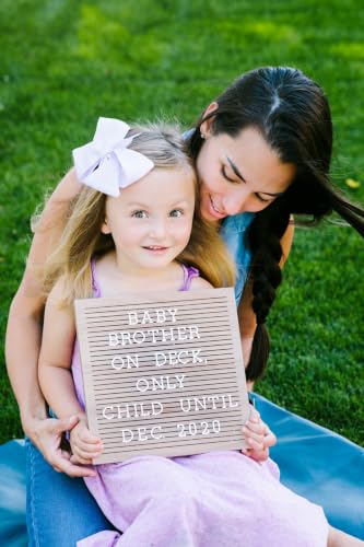 Pearhead Natural Wood Letter Board with 188 Characters - 10x10 Inches