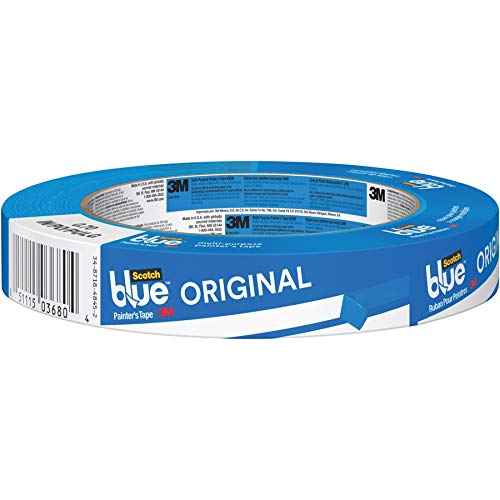 3M Scotch-Blue 2090 Safe-Release Crepe Paper Multi-Surfaces Painters Masking Tape, 27 lbs/in Tensile Strength, 60 yds Length x 3/4" Width, Blue (6)