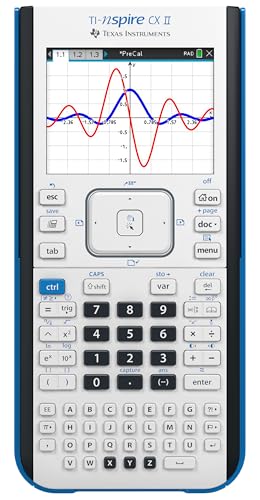 Texas Instruments TI-Nspire CX II Color Graphing Calculator with Student Software, White