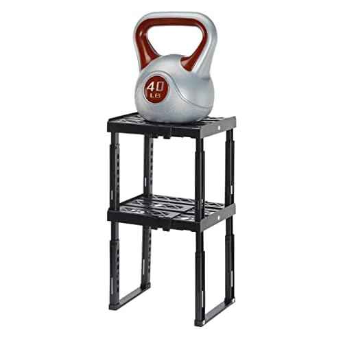 Tools-for-School Height & Width Adjustable Locker Shelf - Strong ABS Plastic - Width Adjusts from 8"-12.5" & Height Adjusts from 10"-14" - Patented Design - BEWARE OF CHEAP IMITATIONS - 2 Pack (Black)