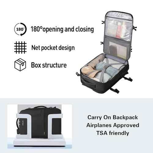 MOLNIA Travel Backpack, 17.3 Inch Large Laptop Backpack Carry On Backpack Waterproof, as Personal Item Flight Approved College Backpack Convertible Backpack for Men & Women