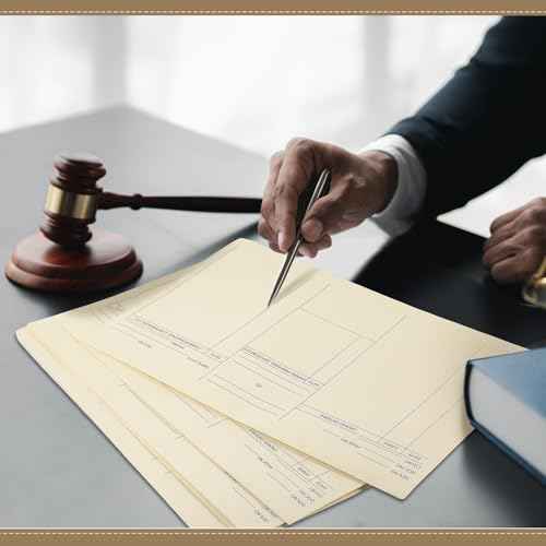 100 Pack 10 x 14-3/4'' Attorney's Envelopes Open Side Case Files Envelopes, Heavy Duty 110 lb Manila, Manila File Jackets Attorney Job Folders for Office Business Employee