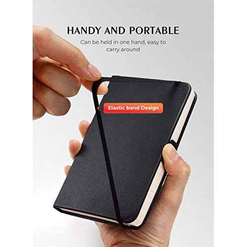AISBUGUR Pocket Notebook, Small Notebook, 2-Pack Total 320 Pages,3.7" x 5.7" Pocket Notebook (8 Pack, 8 Pack Black)