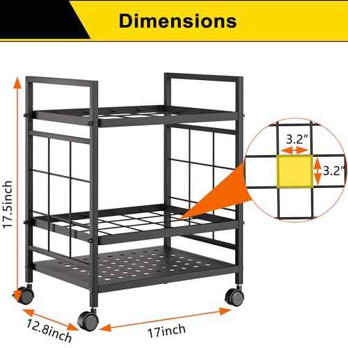 Blueprint Storage Rack, Blueprint Holder with Wheels, Used for Storing Blueprint/Carpet/Map/Poster/Architectural Construction Plan, 20 Slots(3.2" x 3.2"), Silent wheel for Home, Office, School(Black)