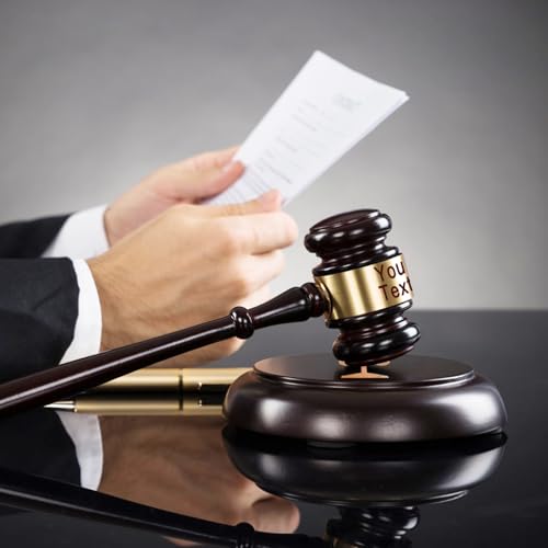 Personalized Wooden Gavel and Sound Block Set for Judges & Lawyers