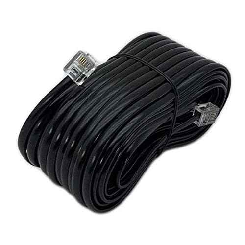 iMBAPrice 50 Feet Long Telephone Extension Cord Phone Cable Line Wire - Black