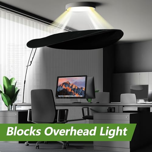 55-Inch Adjustable Desk Shade for Overhead Light & Airflow (CKAGF 55IN)