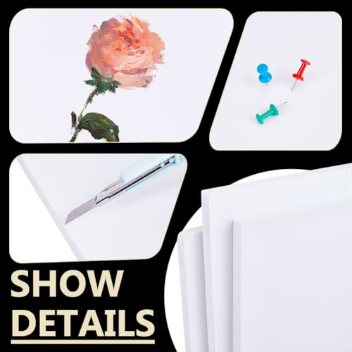 BENECREAT 3-Pack 12x8 Inch White Foam Boards 1/2 Inch Thickness for Signage & Crafting