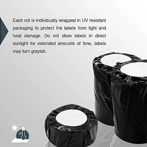BETCKEY - Compatible DYMO 30373 (7/8" x 15/16") Price tag Rat Tail Style Thermal Film Labels, Compatible with Rollo, DYMO Labelwriter 450, 4XL & Zebra Desktop Printers[10 Rolls]