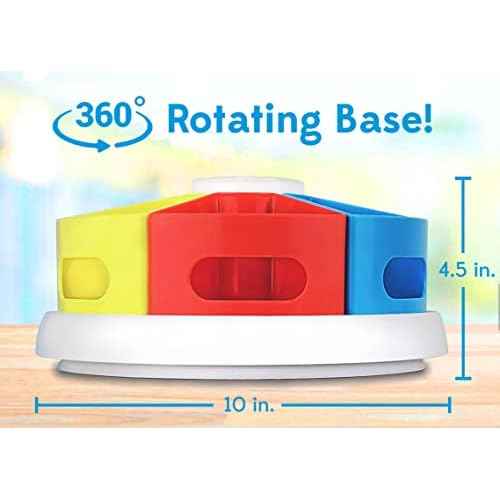 Rotating Art Supply Organizer for Kids, Crayon Caddy for Kids Desk or Pencil and Marker Holder for Teachers, Classroom Arts and Crafts and Homeschool School Supplies Storage