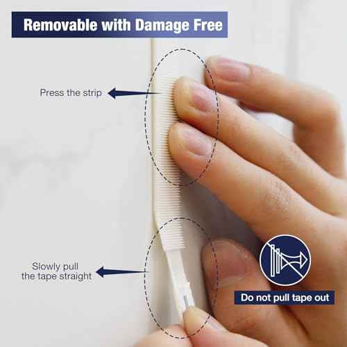 20 Pairs Picture Hanging Strips - Heavy Duty Large Adhesive Mounting Sticky Hanger,Refill Hook and Loop Wall Strips,Easy to Use,Removable for Home Decor Poster & Frames,No Nails Damage Free