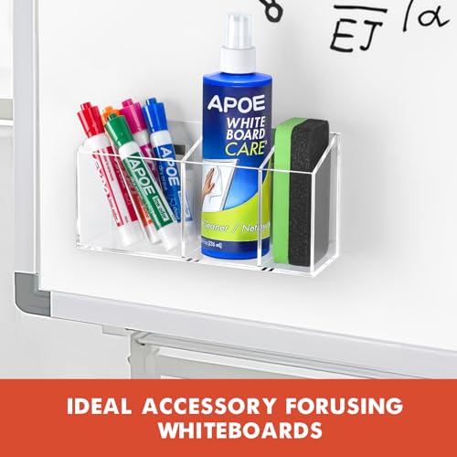 Banafich Transparent Magnetic Dry Erase Marker Holder for Whiteboard & Fridge