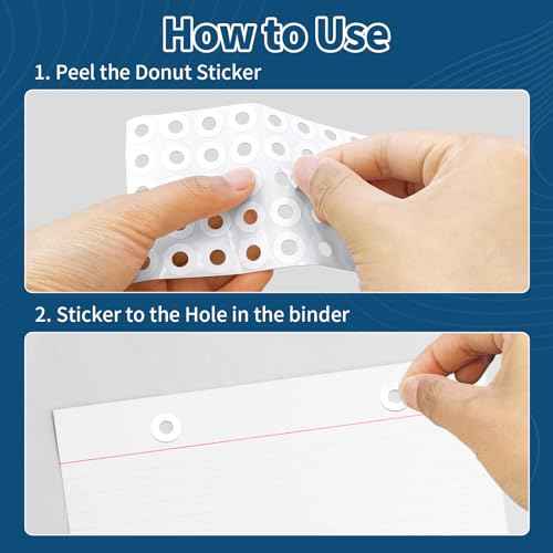 2500 Pcs White Hole Reinforcement Stickers, Round Self-Adhesive 0.25" Diameter Hole Labels for School Home Paper Sheet Binder