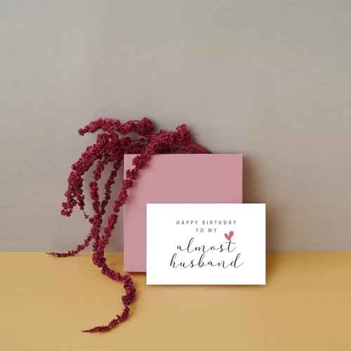 SuperShunhu Happy Birthday Card for Fiance, Fiance Birthday Card Gift for Him, Future Husband Birthday Card, Happy Birthday to My Almost Husband