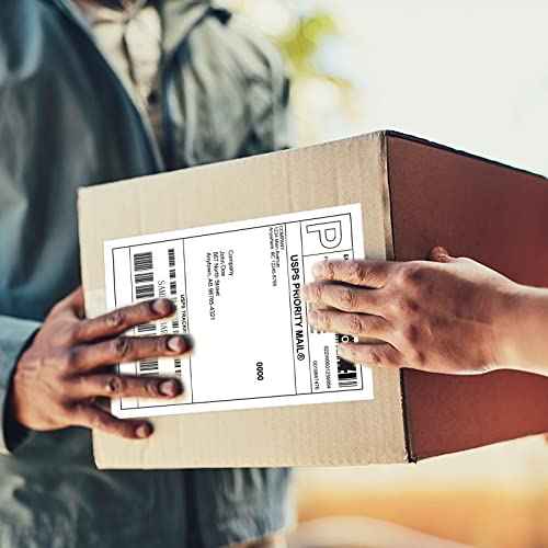 9527 Product Full Sheet Shipping Labels, 8-1/2" x 11" Blank White Sticker Paper, Self Adhesive Address Labels for Laser/Inkjet Printers, 500 Labels