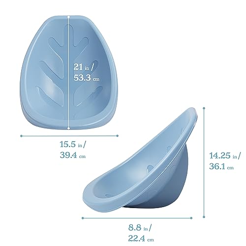 ECR4Kids Plastic Leaf Floor Seat Set – Kids Rocking Floor Chairs for Classroom & Home, 6-Pack