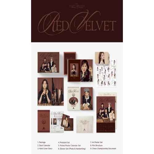 SM Ent. Red Velvet - 2022 Red Velvet Season Greetings Album+Folded Poster+CultureKorean Gift(Decorative Stickers,Photocards)