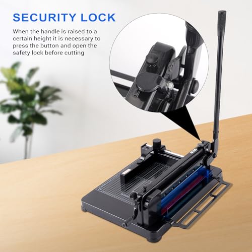 NOKAPIN Heavy Duty A4 Paper Cutter 12 Inch Guillotine Black for Office & Crafts
