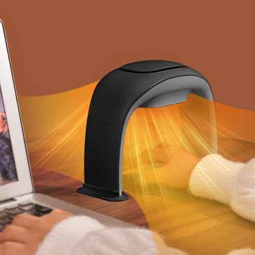 100W Heated Mouse Pad Hand Warmer for Office Home Indoor Desktop Use, 2025 Upgraded Desk Mouse Keyboard Hand Warmer 3 Temperature 20dB Quiet PTC Fast Heating Energy Saving Foldable - Black