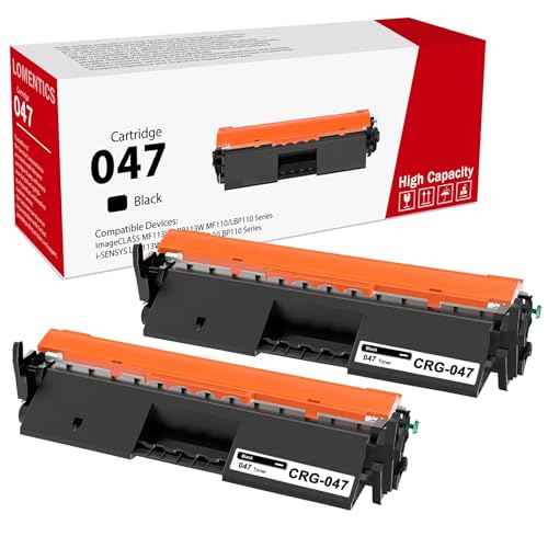 2 Black 047 Toner Cartridge Replacement for ImageCLASS MF113W LBP113W MF110/LBP110 Series i-SENSYS MF113W LBP113W MF110/LBP110 Series Printer